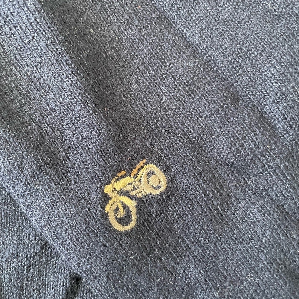 Navy Embroidered Sweater - Picture 3 of 4